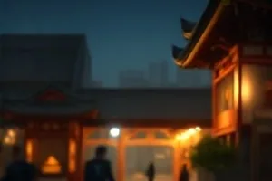 冰封乐园的摩天轮与低垂的冷色天光
