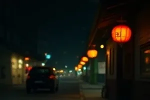荒原上的信号塔与低垂云层