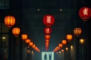 盛夏绿皮列车穿过稻田，车窗内景剪影