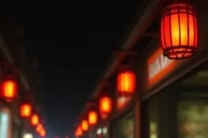 老街拆迁前的巷口，晾衣绳与斑驳门牌